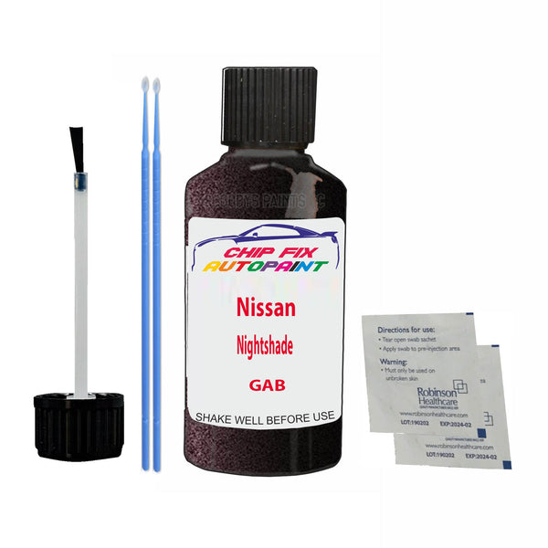 Nissan Nightshade Touch Up Paint Code GAB Scratch Repair Kit