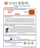 ORANGE Aerosol Spray Paint Code EMF Classic Morris Model Marina Automotive Restorative Paint Vehicle Touch-Up Morris EMF Paint Car Restoration DIY Auto Painting Classic Car Refinishing High-Quality Spray Paint Automotive Finish Vehicle Restoration Supplies Custom Car Paint Auto Body Paint Aerosol Can Automotive Refinishing Paint for Classic Cars