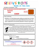 Triumph ORANGE Spray or Brush Paint For Classic Triumph Model Dolomite Restore my Old Triumph