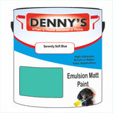 Denny's Emulsion Paint For Walls Colour- Serenity Soft Blue - Matte Wipe-Clean Durable Coverage