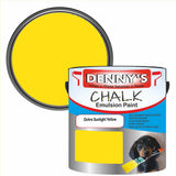 Denny's Chalk Paint For Walls Colour- Ochre Sunlight Yellow - Matte Wipe-Clean Coverage