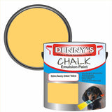 Denny's Chalk Paint For Walls Colour- Ochre Sunny Amber Yellow - Matte Wipe-Clean Coverage