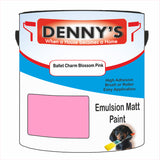 Denny's Emulsion Paint For Walls Colour- Ballet Charm Blossom Pink - Matte Wipe-Clean Durable Coverage