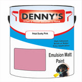 Denny's Emulsion Paint For Walls Colour- Petal Dusky Pink - Matte Wipe-Clean Durable Coverage