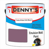 Denny's Emulsion Paint For Ceilings Colour- Dusty Antique Calm Mauve - Matte Low-Splatter Stain-Hide Bright