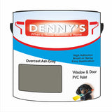 Denny's Plastic Paint For Windows Colour- Overcast Ash Grey - Weatherproof Fade-Safe Upvc