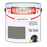 Denny's Tile Paint For Bathroom Tile Colour- Overcast Ash Grey - Moistureproof Easy-Clean Makeover