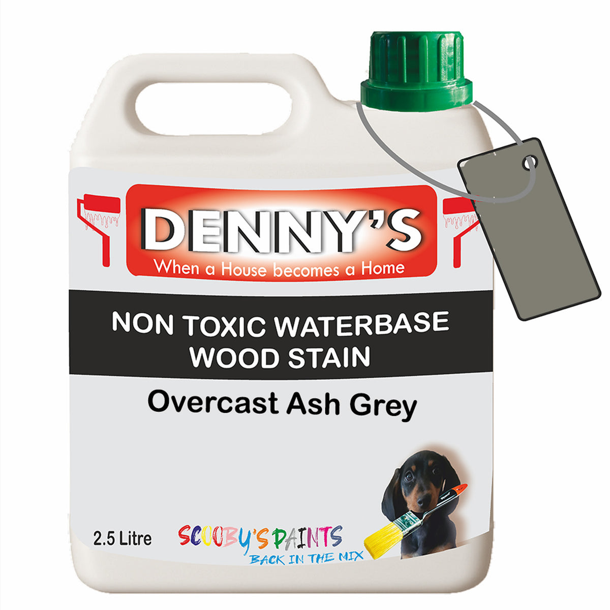Denny's Stain Paint For Fences Colour- Overcast Ash Grey - Weatherproo ...