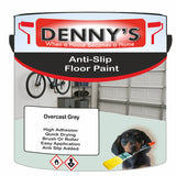 Denny's Floor Paint For Grip Coating Colour- Overcast Grey - Anti-Slip Hardwearing Safe