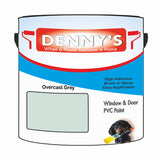 Denny's Plastic Paint For Windows Colour- Overcast Grey - Weatherproof Fade-Safe Upvc