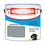 Denny's Plastic Paint For Windows Colour- Overcast Urban Grey - Weatherproof Fade-Safe Upvc