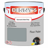Denny's Floor Paint For Sheds Colour- Overcast Urban Grey - Durable Anti-Slip Weatherproof