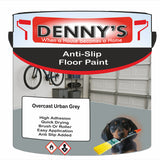 Denny's Floor Paint For Grip Coating Colour- Overcast Urban Grey - Anti-Slip Hardwearing Safe