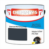 Denny's Plastic Paint For Windows Colour- Overcast Workshop Grey - Weatherproof Fade-Safe Upvc