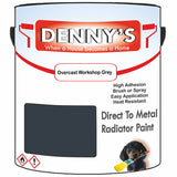 Denny's High Temp Paint For Grilles Colour- Overcast Workshop Grey - Heatproof Rustguard Durable
