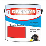 Denny's Plastic Paint For Windows Colour- Overdrive Cargo Red - Weatherproof Fade-Safe Upvc