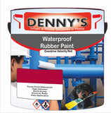 Denny's Waterpoof Paint For Ponds Colour- Overdrive Velocity Red - Waterproof Fish-Safe Leakstop