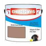 Denny's Plastic Paint For Windows Colour- Oxide Cask Brown - Weatherproof Fade-Safe Upvc