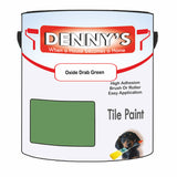 Denny's Tile Paint For Bathroom Tile Colour- Oxide Drab Green - Moistureproof Easy-Clean Makeover