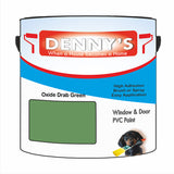 Denny's Plastic Paint For Windows Colour- Oxide Drab Green - Weatherproof Fade-Safe Upvc