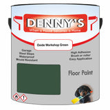 Denny's Floor Paint For Sheds Colour- Oxide Workshop Green - Durable Anti-Slip Weatherproof