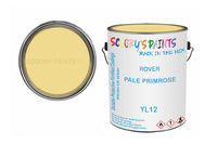Mixed Paint For Triumph Toledo, Pale Primrose, Code: Yl12, Yellow