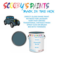 Morris Marina BU39 Vintage Classic Car Paint for restoration Blue Original Cellulose Paint used, Perfect Mix for PERSIAN BLUE