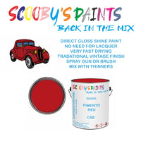 Morris Marina CAB Vintage Classic Car Paint for restoration Red Original Cellulose Paint used, Perfect Mix for PIMENTO RED
