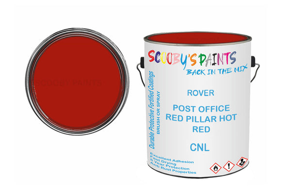 Mixed Paint For Rover Mini-Moke, Post Office Red Pillar Hot Red, Code: Cnl, Red