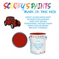 Austin Mini-Moke CNL Vintage Classic Car Paint for restoration Red Original Cellulose Paint used, Perfect Mix for POST OFFICE RED PILLAR HOT RED