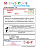 PURE WHITE Aerosol Spray Paint Code 206 Classic Morris Model Marina Automotive Restorative Paint Vehicle Touch-Up Morris 206 Paint Car Restoration DIY Auto Painting Classic Car Refinishing High-Quality Spray Paint Automotive Finish Vehicle Restoration Supplies Custom Car Paint Auto Body Paint Aerosol Can Automotive Refinishing Paint for Classic Cars