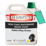Denny's Stain Paint For Fences Colour- Pallet Alloy Green - Weatherproof Uv-Safe Protect