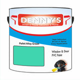 Denny's Plastic Paint For Windows Colour- Pallet Alloy Green - Weatherproof Fade-Safe Upvc