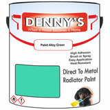 Denny's High Temp Paint For Boilers Colour- Pallet Alloy Green - Heatproof Anti-Rust Longlife