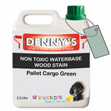 Denny's Stain Paint For Fences Colour- Pallet Cargo Green - Weatherproof Uv-Safe Protect
