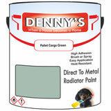 Denny's High Temp Paint For Grilles Colour- Pallet Cargo Green - Heatproof Rustguard Durable