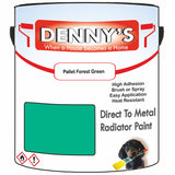 Denny's High Temp Paint For Grilles Colour- Pallet Forest Green - Heatproof Rustguard Durable