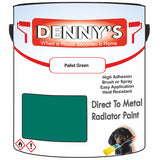 Denny's High Temp Paint For Grilles Colour- Pallet Green - Heatproof Rustguard Durable