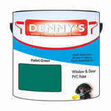 Denny's Plastic Paint For Windows Colour- Pallet Green - Weatherproof Fade-Safe Upvc