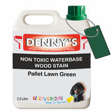 Denny's Stain Paint For Fences Colour- Pallet Lawn Green - Weatherproof Uv-Safe Protect
