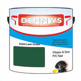 Denny's Plastic Paint For Windows Colour- Pallet Lawn Green - Weatherproof Fade-Safe Upvc