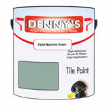 Denny's Tile Paint For Bathroom Tile Colour- Pallet Machine Green - Moistureproof Easy-Clean Makeover