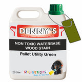 Denny's Stain Paint For Fences Colour- Pallet Utility Green - Weatherproof Uv-Safe Protect