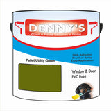 Denny's Plastic Paint For Windows Colour- Pallet Utility Green - Weatherproof Fade-Safe Upvc