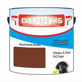 Denny's Plastic Paint For Windows Colour- Panel Earth Brown - Weatherproof Fade-Safe Upvc