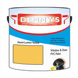 Denny's Plastic Paint For Windows Colour- Panel Lumen Yellow - Weatherproof Fade-Safe Upvc