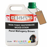 Denny's Stain Paint For Fences Colour- Panel Mahogany Brown - Weatherproof Uv-Safe Protect