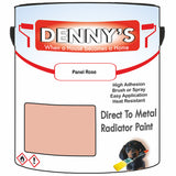 Denny's High Temp Paint For Grilles Colour- Panel Rose - Heatproof Rustguard Durable