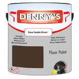 Denny's Floor Paint For Sheds Colour- Panel Saddle Brown - Durable Anti-Slip Weatherproof