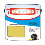Denny's Plastic Paint For Windows Colour- Panel Signal Yellow - Weatherproof Fade-Safe Upvc